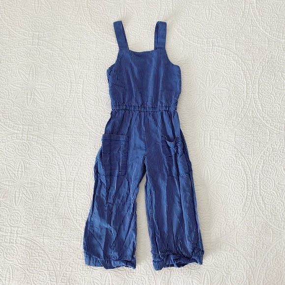 Gymboree‎ Girls' Big Casual Knit Romper, Electric Blue - Picture 1 of 3